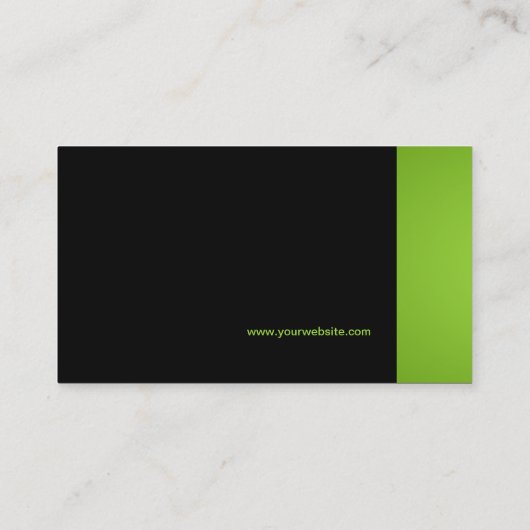 Carte de visite noir/vert d'arbre (Dos)