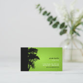 Carte de visite noir/vert d'arbre (Debout devant)