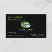 Carte De Visite Noir Vert laque Soins et Service Professionnel (Devant)