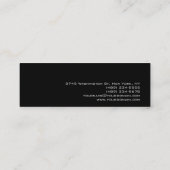 Carte de visite noir vert pâle contemporain (Dos)