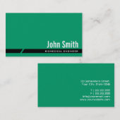 Carte de visite noir vert simple de Biomedical de (Devant / Derrière)