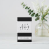 Carte De Visite Noir vertical de YourJobTitle (Debout devant)