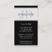 Carte De Visite Noir vertical de YourJobTitle (Dos)