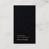 Carte De Visite Noir vertical professionnel simple moderne (Devant)