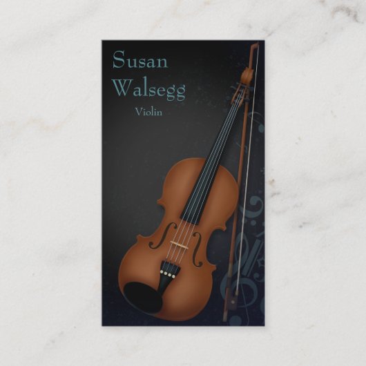 Carte De Visite Noir violoniste de Haute Bohème (Devant)