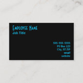 Carte de visite noire (Dos)