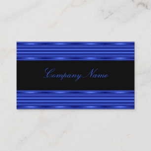 Carte de visite noire avec métal bleu cobalt