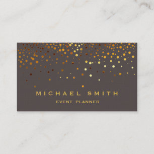 Carte de visite noire avec paillettes subtiles de