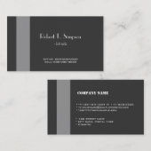 Carte de visite noire, élégante et cool (Devant / Derrière)