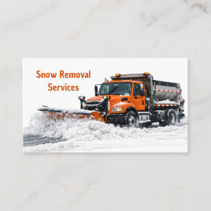 Carte de visite noire et bleue Modern Snow Plowing