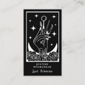 Carte de visite noire Lash Tech Tarot Card (Devant)