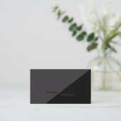 Carte de visite noire mat moderne (Debout devant)