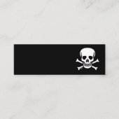 Carte de visite noire mini Skull n Bones (Devant)