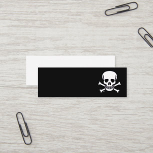 Carte de visite noire mini Skull n Bones