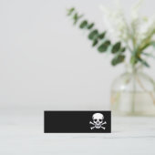 Carte de visite noire mini Skull n Bones (Debout devant)