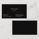 carte de visite noire simple (Devant / Derrière)