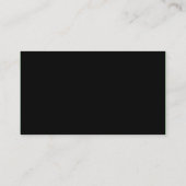 carte de visite noire simple avec police dorée (Dos)
