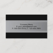 Carte De Visite Noirs exécutifs et argentent le monogramme de | (Dos)