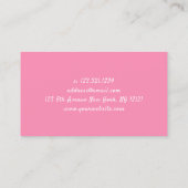 Carte De Visite Noirs noirs roses et roses de marbre blanc (Dos)