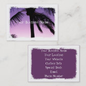 Carte De Visite Noix de coco dans le vent (Devant / Derrière)