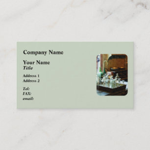 Carte De Visite Noix et bouteilles en verre