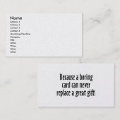 Carte De Visite Nom, Adresse 1, Adresse 2, Contact 1, Contact ... (Devant / Derrière)