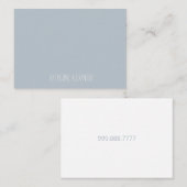 Carte De Visite Nom bleu Dusty uniquement sur l'avant (Devant / Derrière)