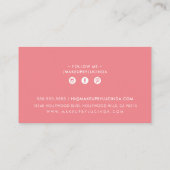 Carte De Visite NOM BOULON FADE rétro minimal corail noir rose (Dos)