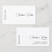 Carte De Visite Nom Calligraphié Custom Company Professional (Devant / Derrière)