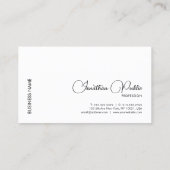 Carte De Visite Nom Calligraphié Custom Company Professional (Dos)