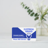 Carte De Visite Nom commercial de l'éclairage des ampoules électri (Debout devant)