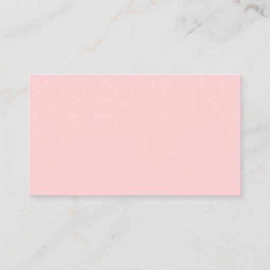 Carte De Visite Nom complet Script Blush Pink (Dos)