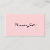 Carte De Visite Nom complet Script Blush Pink (Devant)