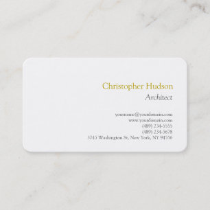 Carte De Visite Nom de couleur or Minimaliste simple simple