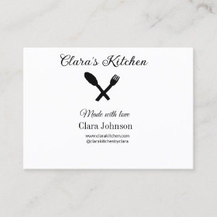 Carte De Visite nom de détail de chef de cuisine de restaurant de
