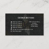 Carte De Visite Nom de ferme moderne simple | Code QR | Miel de fe (Dos)