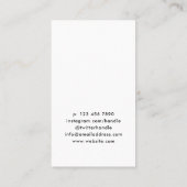 Carte De Visite Nom de la calligraphie du modèle d'actrice (Dos)