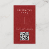 Carte De Visite Nom de l'emploi simple professionnel élégant Titre (Dos)