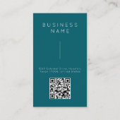 Carte De Visite Nom de l'emploi simple professionnel élégant Titre (Dos)