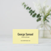 Carte De Visite Nom de l'emploi simple professionnel élégant Titre (Debout devant)