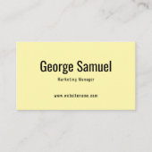 Carte De Visite Nom de l'emploi simple professionnel élégant Titre (Devant)