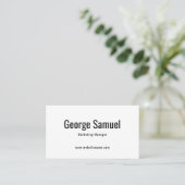 Carte De Visite Nom de l'emploi simple professionnel élégant Titre (Debout devant)