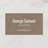 Carte De Visite Nom de l'emploi simple professionnel élégant Titre (Devant)