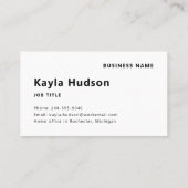 Carte De Visite Nom de l'employé avec le logo de l'entreprise Code (Dos)