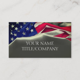 Carte De Visite Nom de l'entreprise American Flag