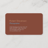 Carte De Visite Nom de l'entreprise Brown tendance et élégant (Dos)