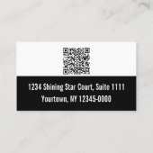 Carte De Visite Nom de l'entreprise QR Code Numéro de téléphone no (Dos)