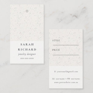 Carte De Visite Nom de l'étiquette de prix de la texture en cérami