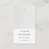 Carte De Visite Nom de l'étiquette de prix minimal en cuir simple (Devant)