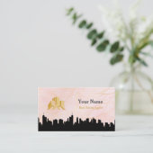 Carte De Visite Nom de l'immeuble Balise Code Qr et logo (Debout devant)